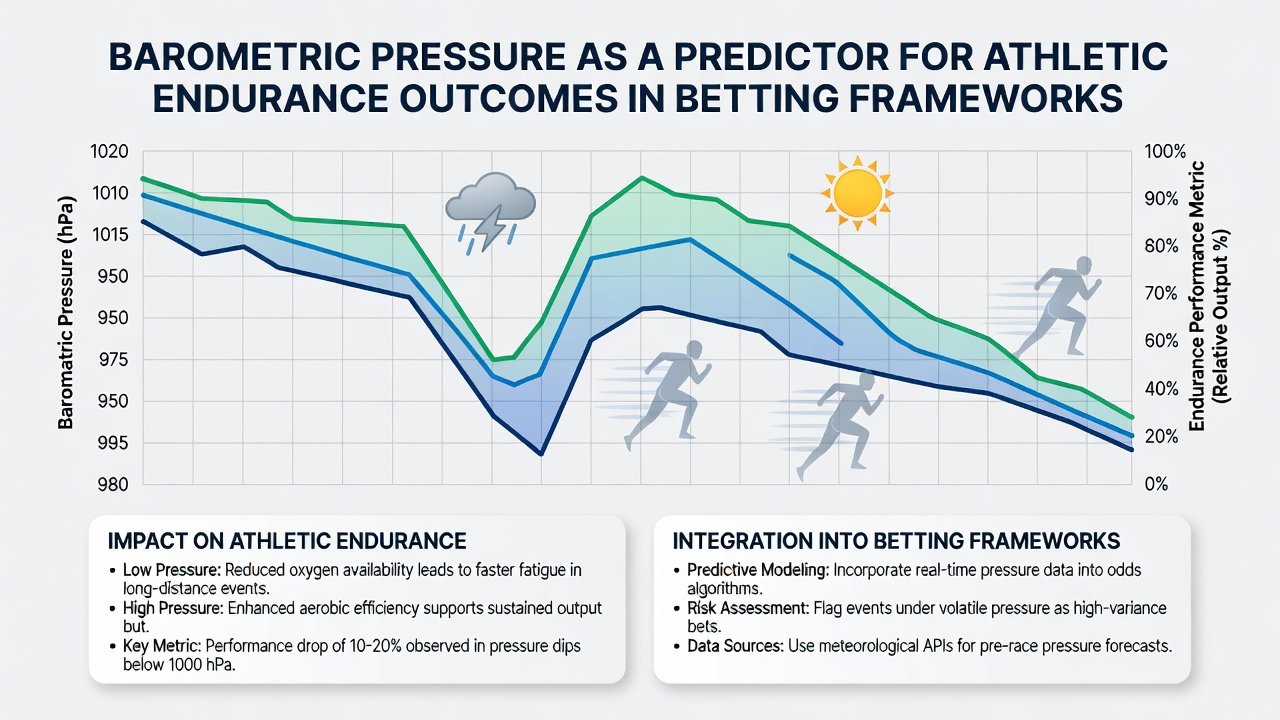 Endurance athletes competing under varying weather conditions with pressure data overlays