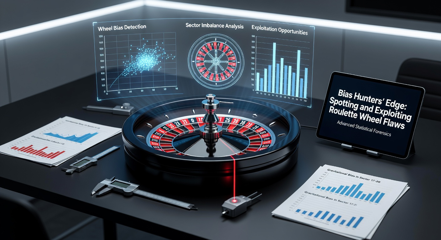 Data chart displaying roulette spin results with highlighted biased sectors, illustrating statistical analysis in action