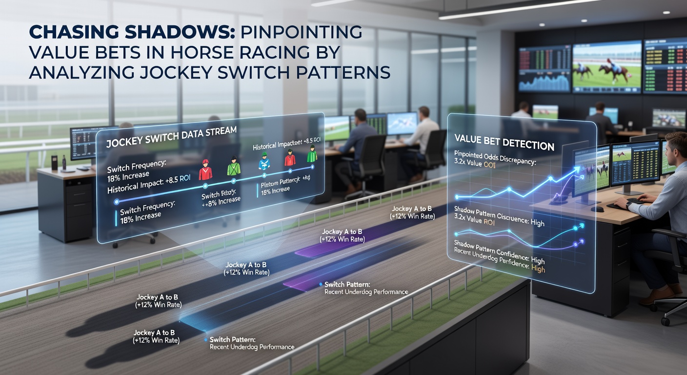 Data visualization chart displaying win percentages before and after jockey switches across major racing jurisdictions, underscoring pattern-based betting opportunities