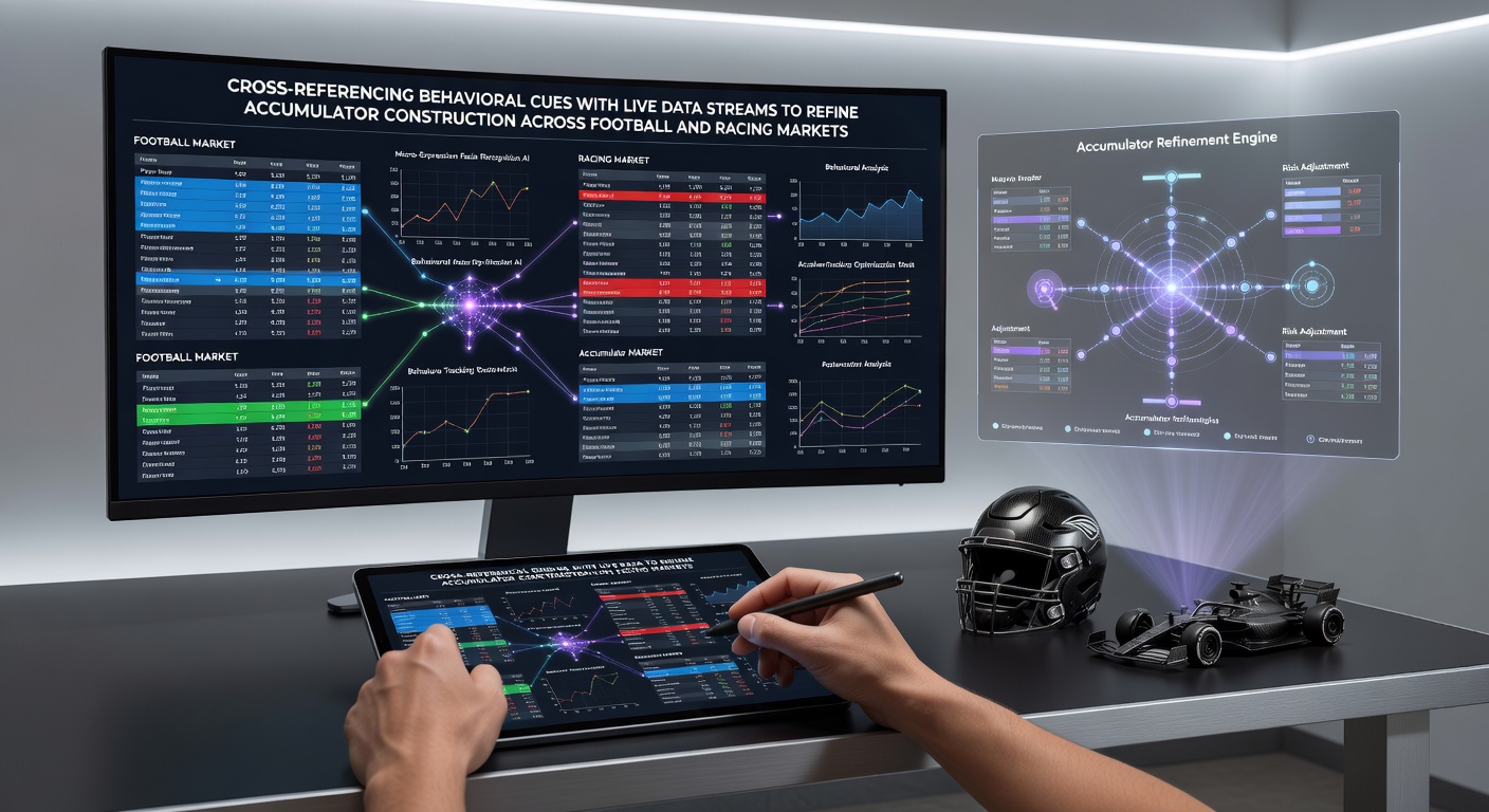 Analysts reviewing live betting dashboards that combine player behavior metrics with streaming odds and track conditions for accumulator decisions