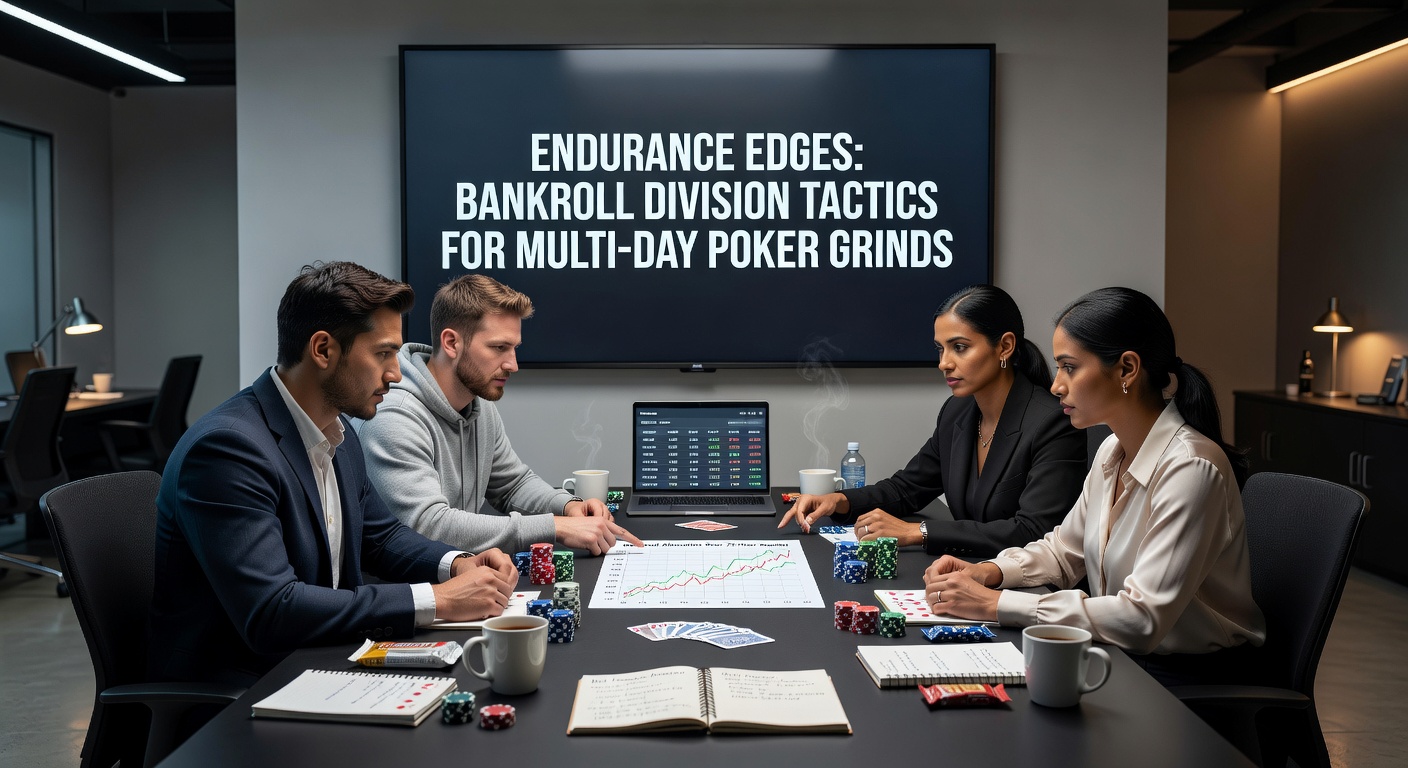 Close-up of poker bankroll spreadsheet on a laptop during a late-night grind session, charts showing divided allocations