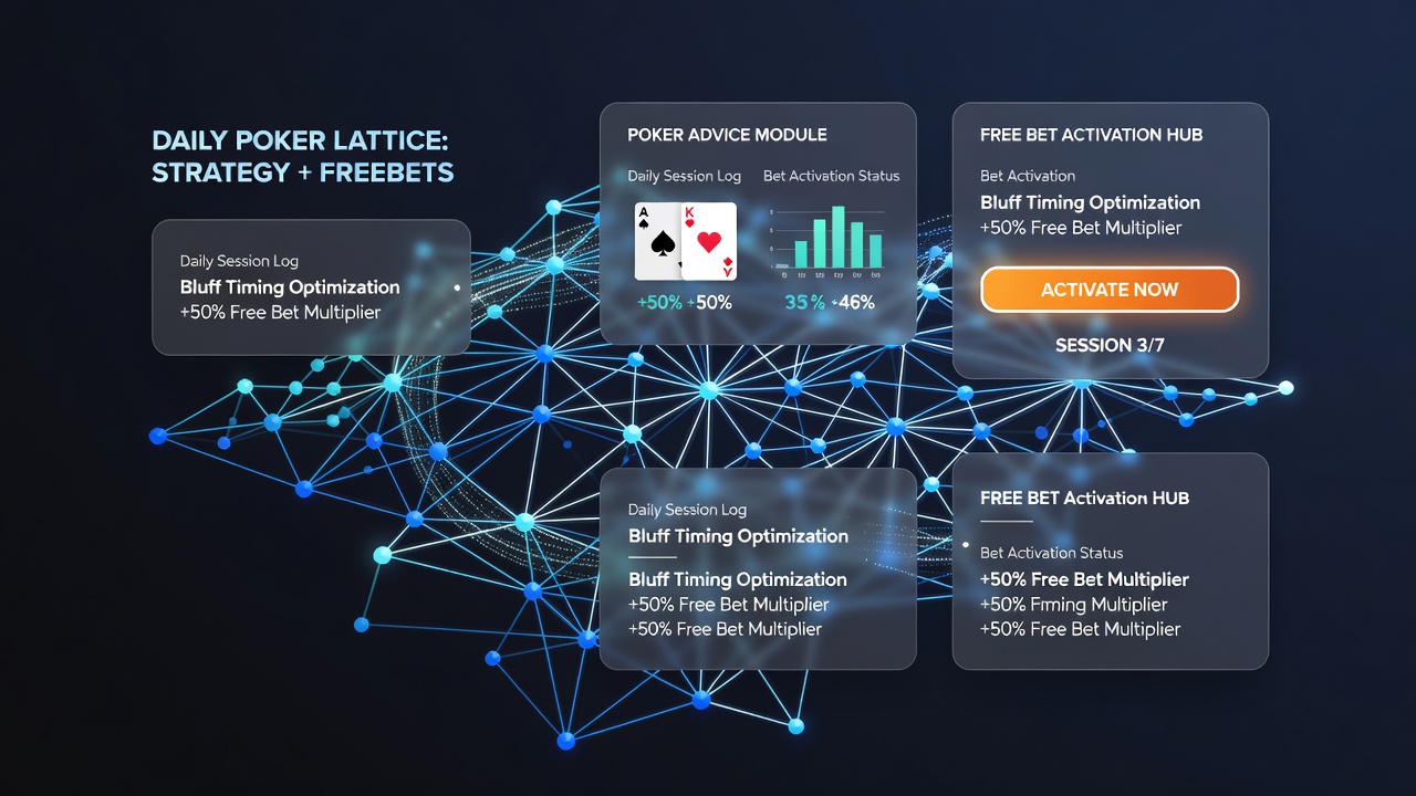Flowchart of daily session lattice with poker and free bet nodes highlighted