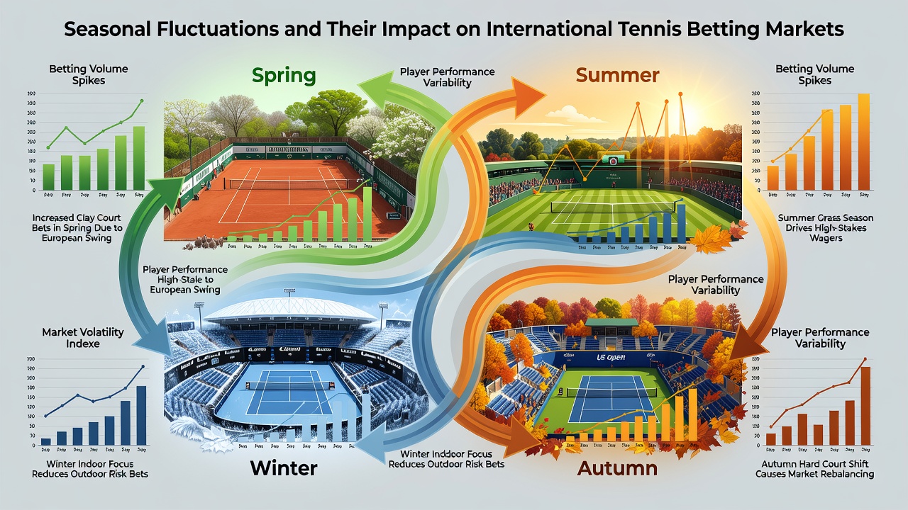 Betting exchange interface displaying live tennis odds during a major tournament with seasonal trend charts