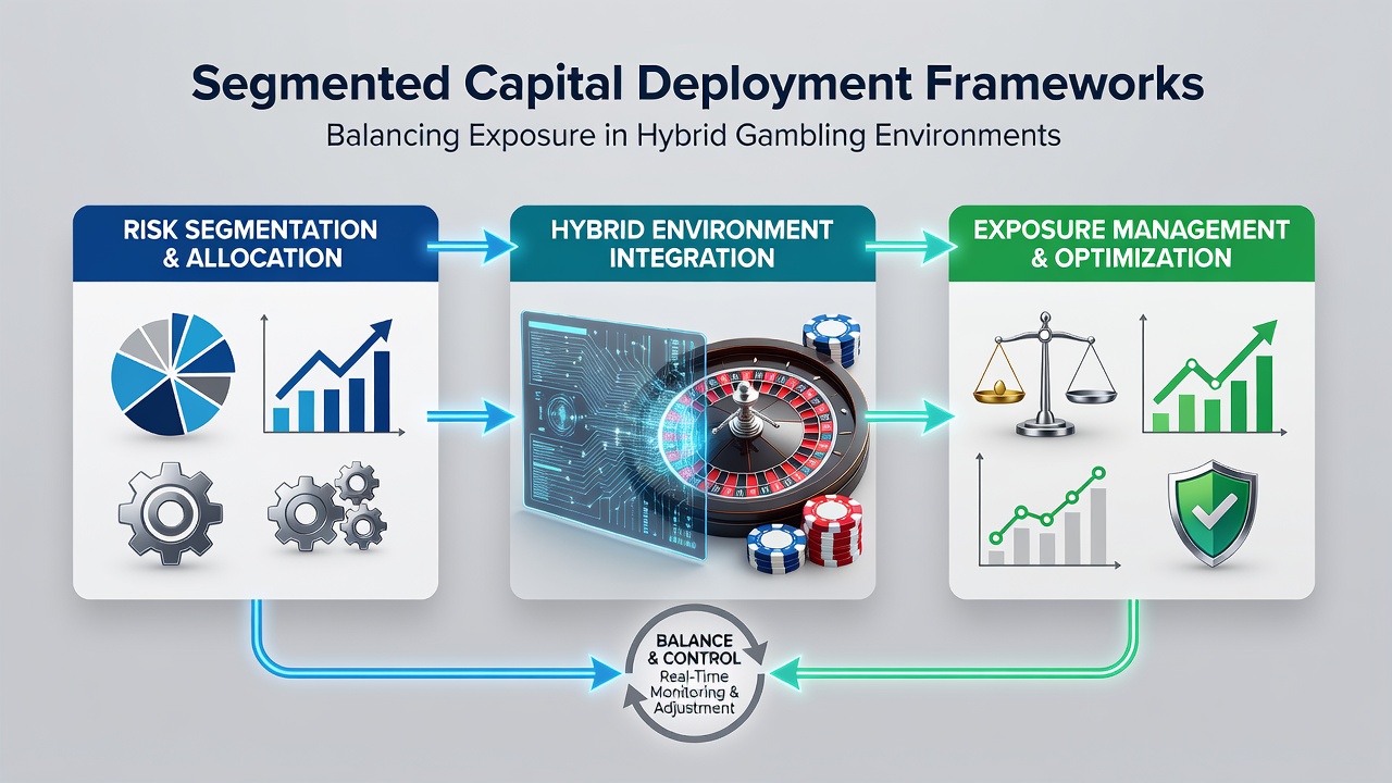 Flowchart showing real-time reconciliation between online and retail gambling capital segments