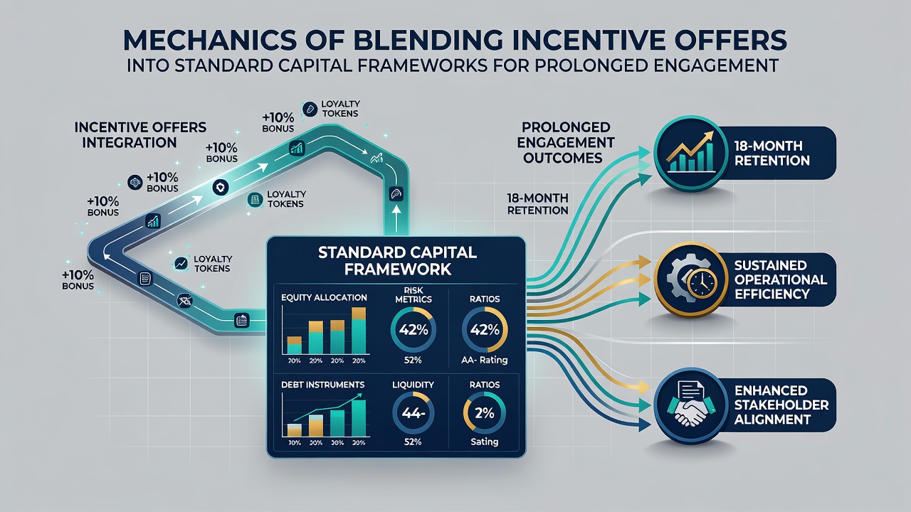 Flowchart depicting capital framework adjustments for incentive blending and engagement tracking