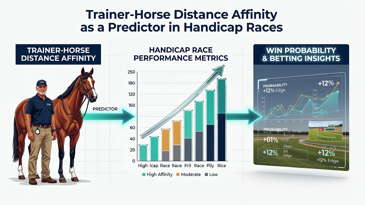 Detailed chart showing trainer distance win percentages overlaid on race distance markers