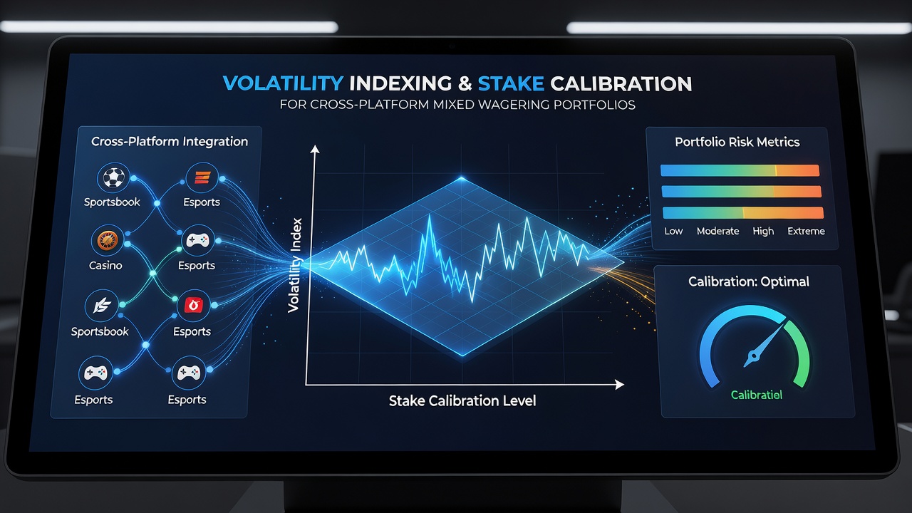 Chart showing stake calibration adjustments derived from volatility indexes across different wagering platforms